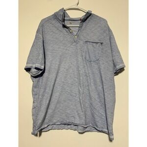 Tommy Bahama Mens Size XL Blue Cotton Short Sleeve Polo Shirt